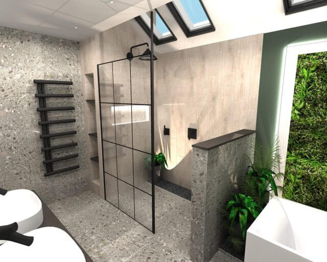 3D design for a bathroom in Esher