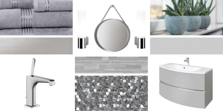 Moodboard in cool grey