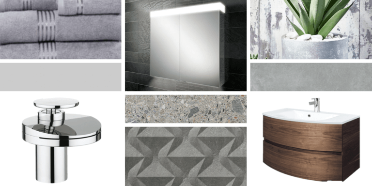 Mixed grey moodboard